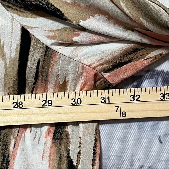 BELLE by KIM GRAVEL Tie-Dye Watercolor 4X Tunic Flowy Blouse Smocked Cuff Sleeve - Picture 12 of 14